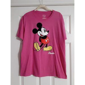 Disney Mickey Mouse Florida T-Shirt Size Large Pink